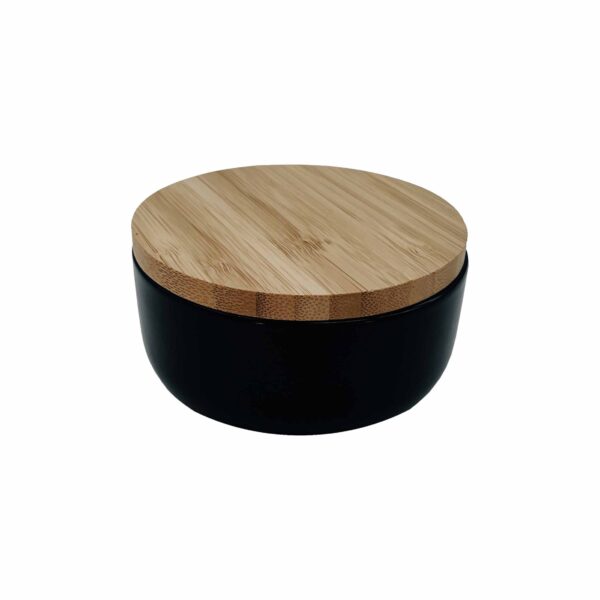 ceramic canister extra small bote cerámica extra peque almacenaje cocina saludable sin tóxicos tapa bambú healthy kitchen free of toxics bamboo cover