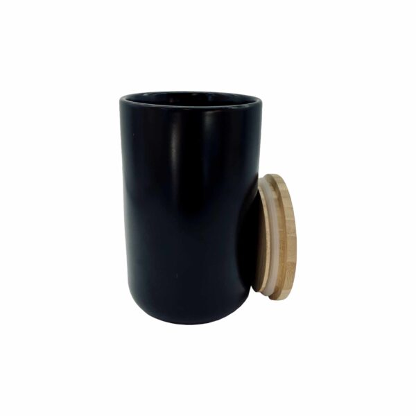 ceramic canister large bote cerámica grande almacenaje cocina saludable sin tóxicos tapa bambú healthy kitchen free of toxics bamboo cover