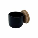 ceramic canister small bote cerámica peque almacenaje cocina saludable sin tóxicos tapa bambú healthy kitchen free of toxics bamboo cover