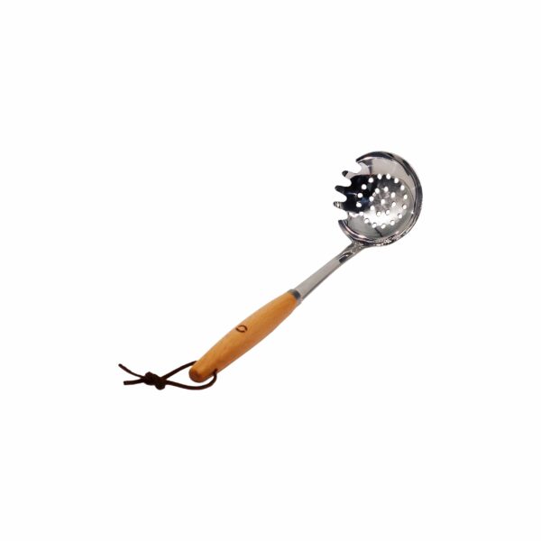 cuchara perforada pasta skimming ladle pasta acero inoxidable stainless steel cocina libre de  tóxicos toxic free lifestyle 1